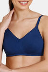 Zivame Beautiful Basics Double Layered Non Wired Full Coverage Backless Bra - Blue Depth — thumbnail 6
